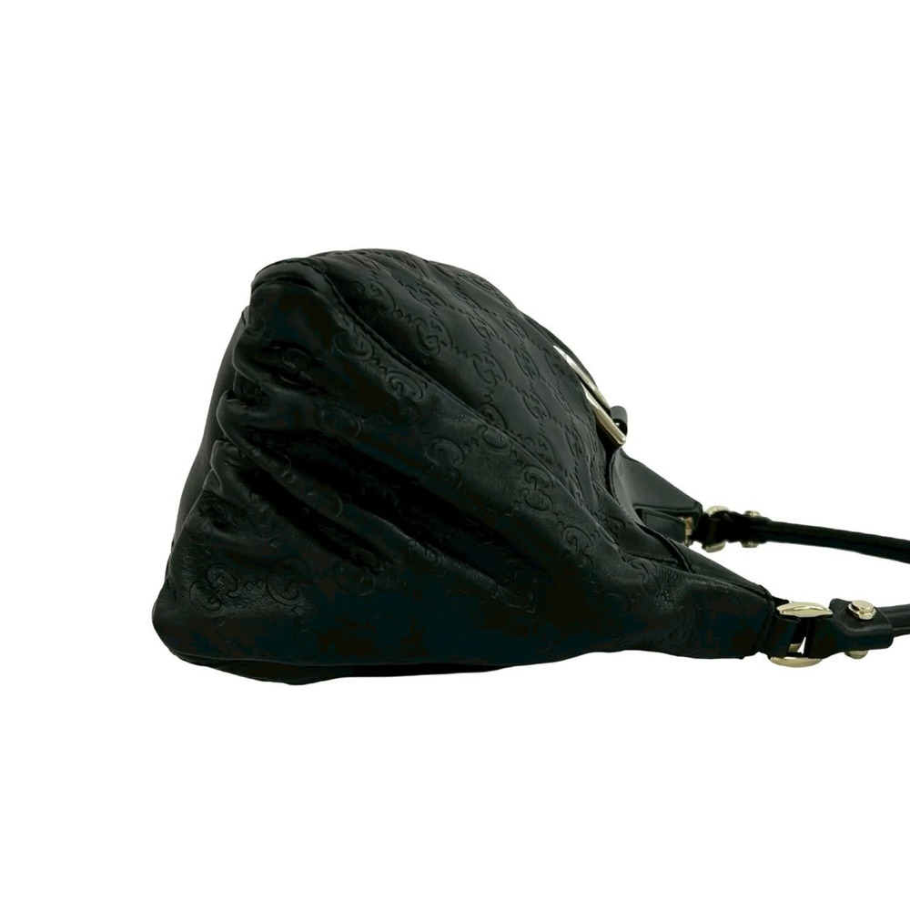 GUCCI Authentic Black Leather Shoulder Bag - Picture 6 of 10